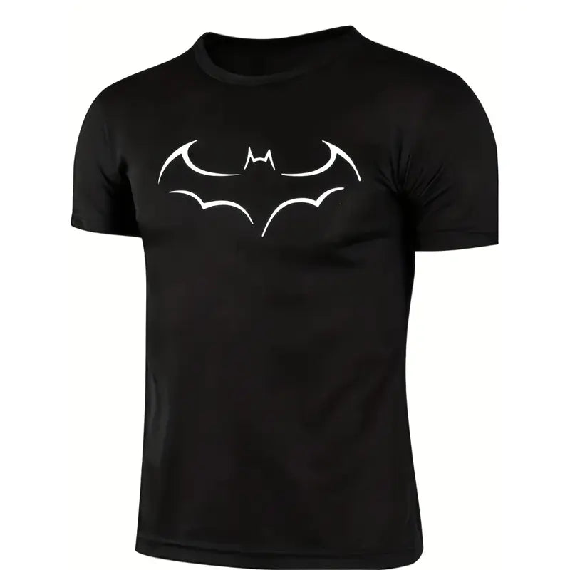 Midnight Vigilante Aesthetic Minimalist Graphic Short-Sleeve Black Tee