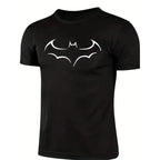 Midnight Vigilante Aesthetic Minimalist Graphic Short-Sleeve Black Tee