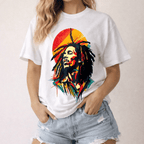 🔥[LIMITED TIME FREE SHIPPING] Eternal Soul: Bob Marley Tribute Vibrant Pop-Art Tee