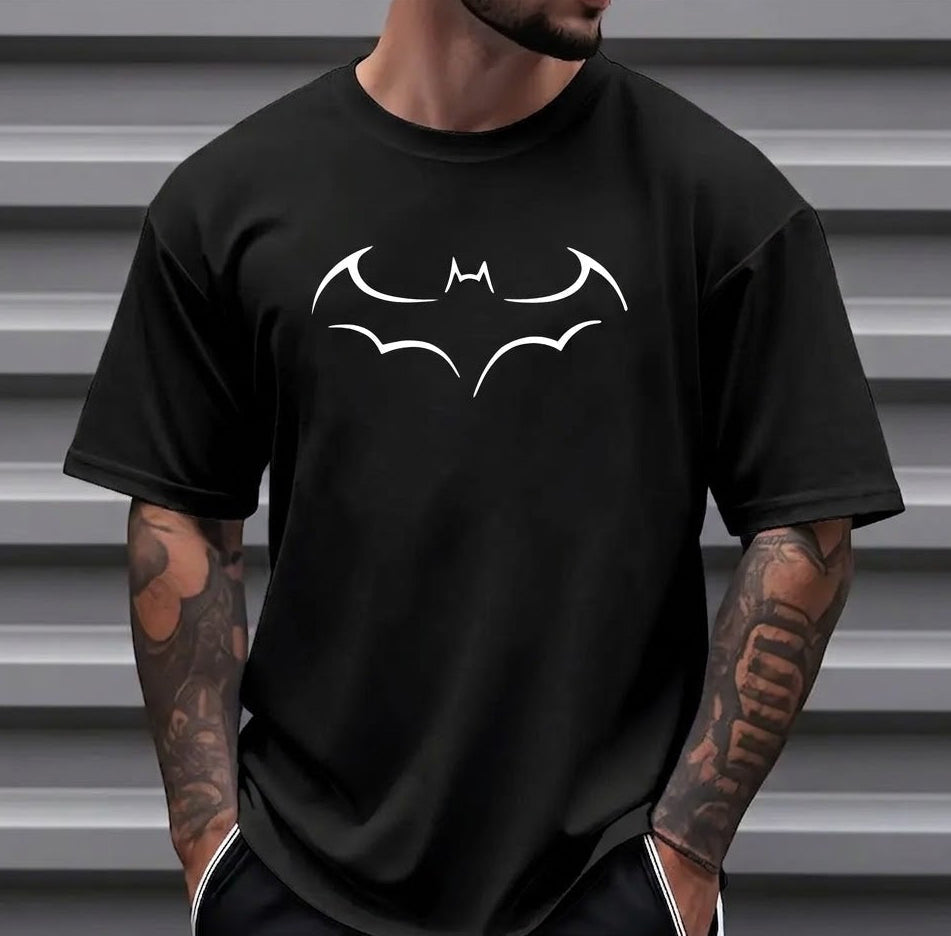 Midnight Vigilante Aesthetic Minimalist Graphic Short-Sleeve Black Tee
