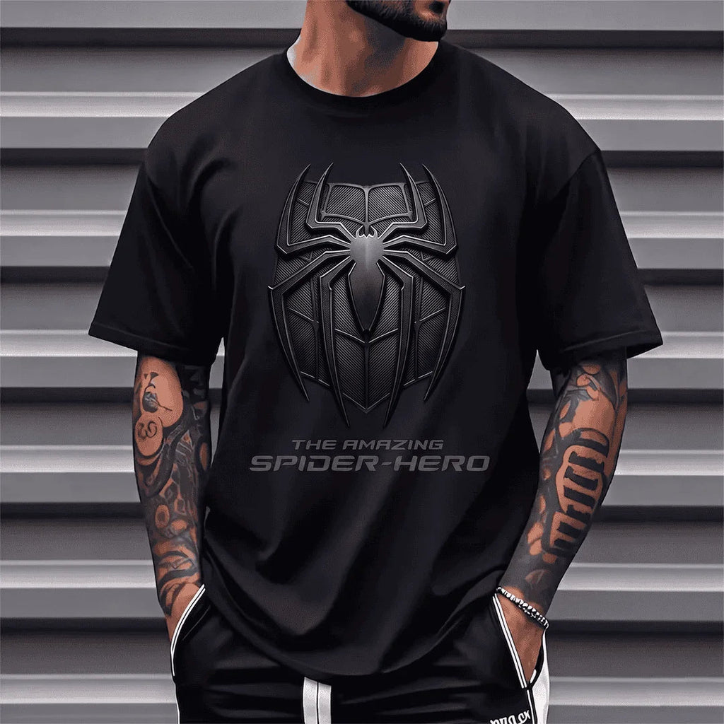 Cyberpunk Stealth Spider Hero Graphic Streetwear Tee