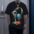 Classic Cotton Printed T-Shirt for Men Slim Fit Eco-Friendly Dyeing Soft Comfortable Versatile Streetwear Style Casual Menswear Top Jeans Original Pants Stylish Tshirt Tropical Shoe