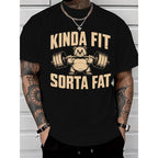 Funny Weightlifting Bear Tee – 100% Cotton Heavyweight Oversized Gym Shirt